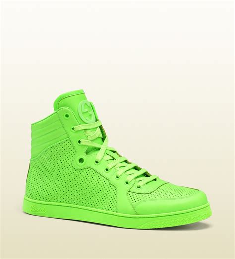 lime green gucci sneakers|Gucci gemstone sneakers.